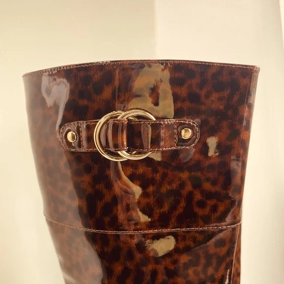 Cole Haan Brown Leopard Print Winter Boots - Picture 7 of 9